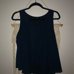 Dark blue tank top blouse